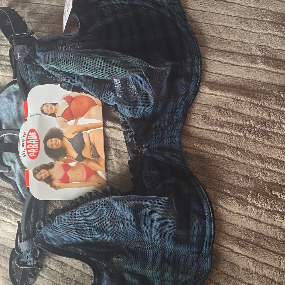 Parade Mesh Underwire Bra and Thong Set, Sizes M - Picture 3 of 5
